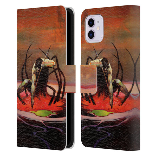 Frank Frazetta Fantasy The Spider King Leather Book Wallet Case Cover For Apple iPhone 11