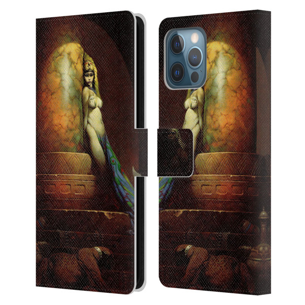 Frank Frazetta Fantasy Egyptian Queen Leather Book Wallet Case Cover For Apple iPhone 12 Pro Max