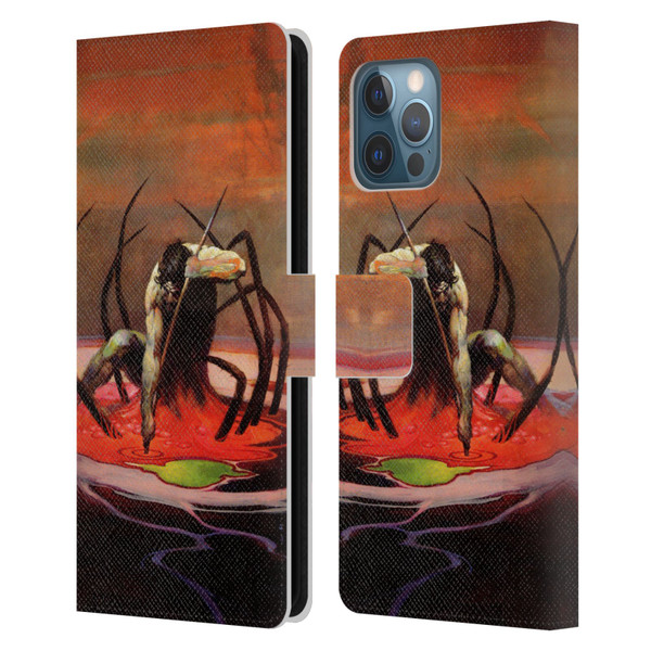 Frank Frazetta Fantasy The Spider King Leather Book Wallet Case Cover For Apple iPhone 12 Pro Max