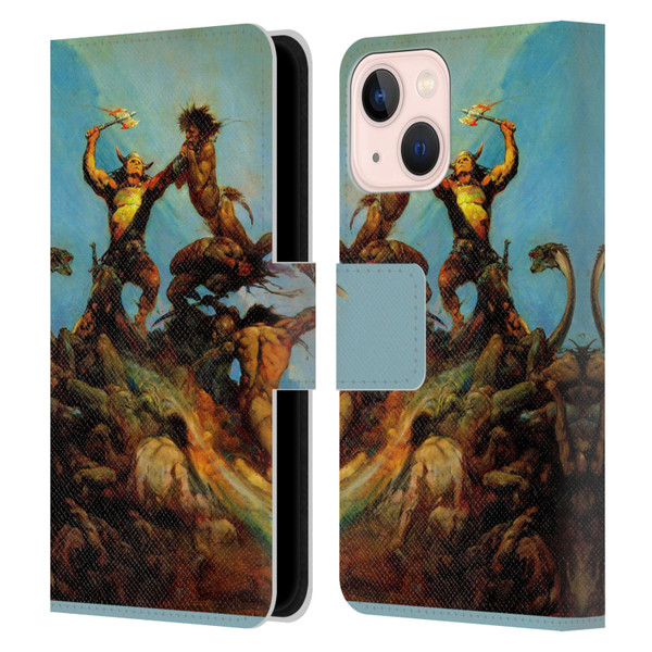 Frank Frazetta Fantasy Indomitable Leather Book Wallet Case Cover For Apple iPhone 13 Mini