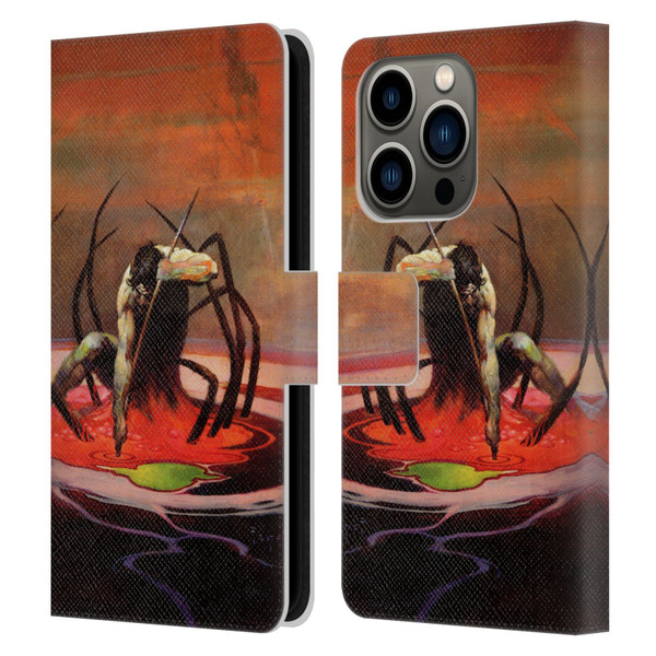 Frank Frazetta Fantasy The Spider King Leather Book Wallet Case Cover For Apple iPhone 14 Pro