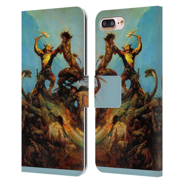 Frank Frazetta Fantasy Indomitable Leather Book Wallet Case Cover For Apple iPhone 7 Plus / iPhone 8 Plus