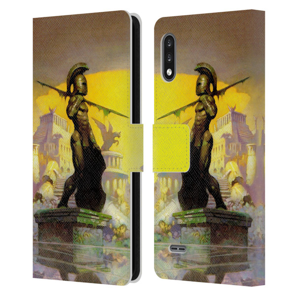 Frank Frazetta Fantasy Atlantis Leather Book Wallet Case Cover For LG K22