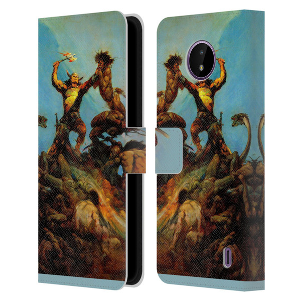 Frank Frazetta Fantasy Indomitable Leather Book Wallet Case Cover For Nokia C10 / C20