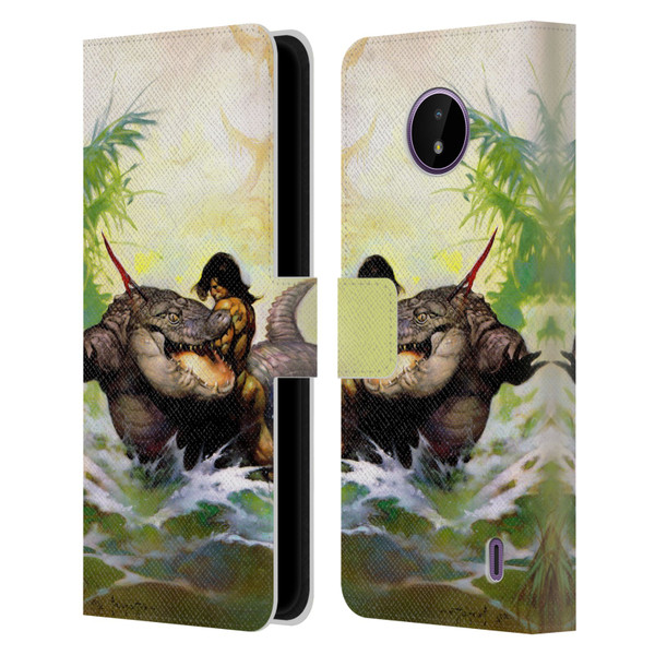 Frank Frazetta Fantasy Monster Out Of Time Leather Book Wallet Case Cover For Nokia C10 / C20