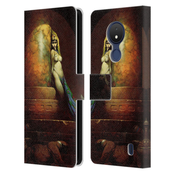 Frank Frazetta Fantasy Egyptian Queen Leather Book Wallet Case Cover For Nokia C21