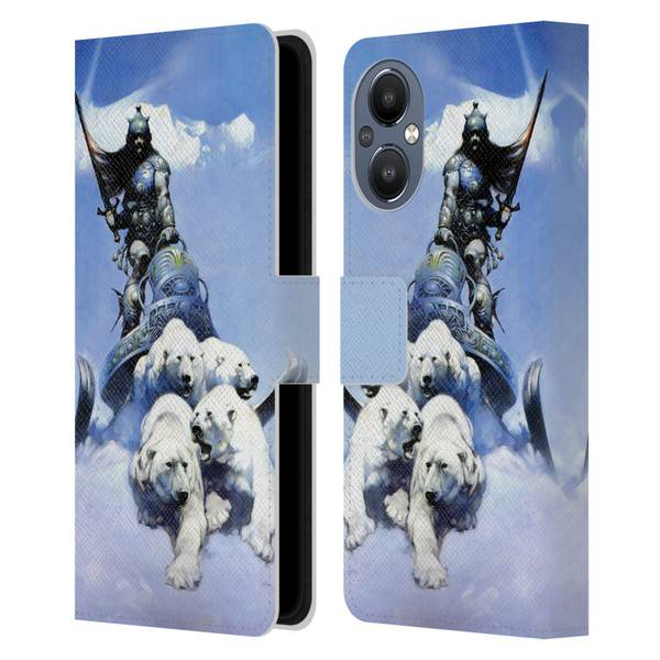 Frank Frazetta Fantasy Silver Warrior Leather Book Wallet Case Cover For OnePlus Nord N20 5G