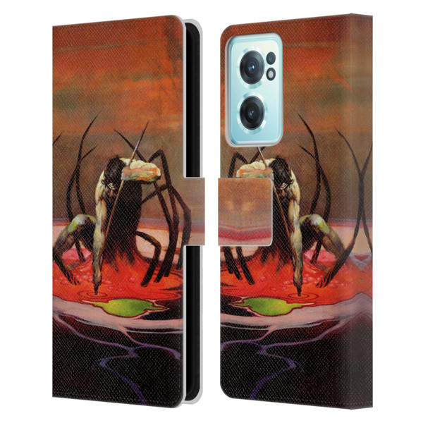 Frank Frazetta Fantasy The Spider King Leather Book Wallet Case Cover For OnePlus Nord CE 2 5G
