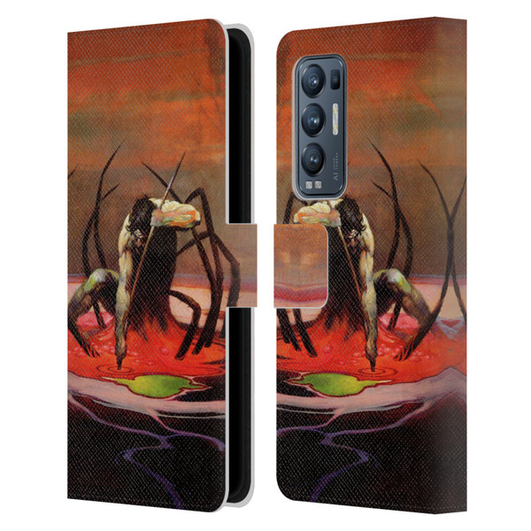 Frank Frazetta Fantasy The Spider King Leather Book Wallet Case Cover For OPPO Find X3 Neo / Reno5 Pro+ 5G