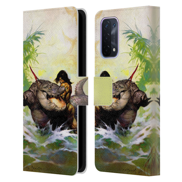 Frank Frazetta Fantasy Monster Out Of Time Leather Book Wallet Case Cover For OPPO A54 5G
