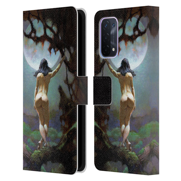 Frank Frazetta Fantasy Moons Rapture Leather Book Wallet Case Cover For OPPO A54 5G