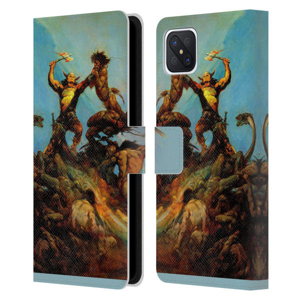 Frank Frazetta Fantasy Indomitable Leather Book Wallet Case Cover For OPPO Reno4 Z 5G