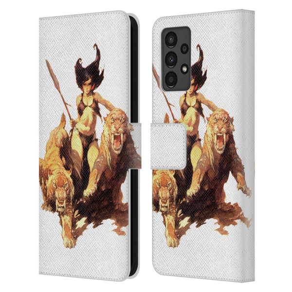 Frank Frazetta Fantasy The Huntress Leather Book Wallet Case Cover For Samsung Galaxy A13 (2022)