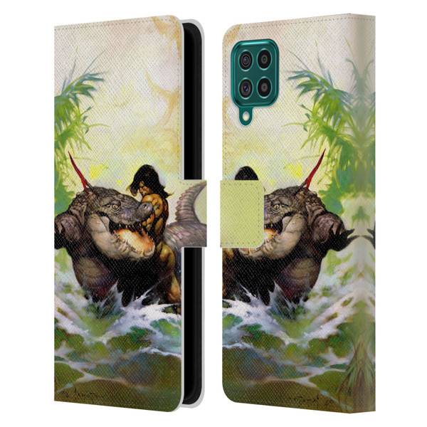 Frank Frazetta Fantasy Monster Out Of Time Leather Book Wallet Case Cover For Samsung Galaxy F62 (2021)