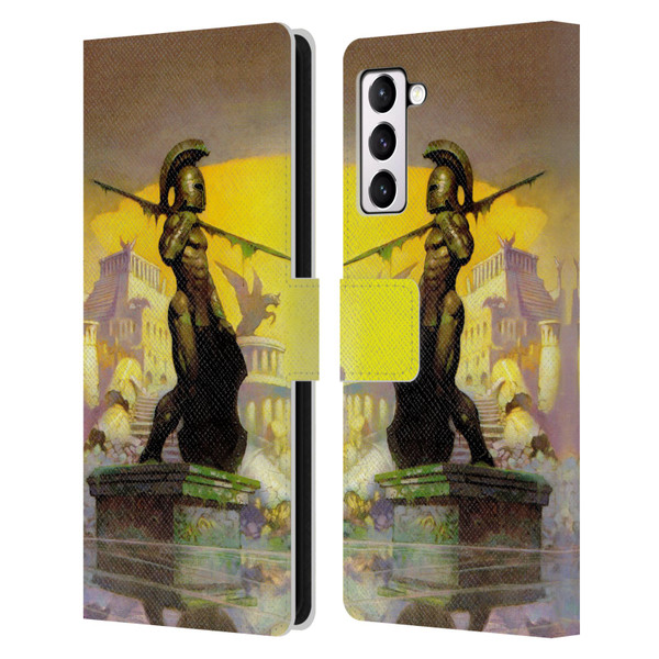 Frank Frazetta Fantasy Atlantis Leather Book Wallet Case Cover For Samsung Galaxy S21+ 5G