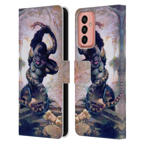 Frank Frazetta Fantasy Gorilla With Snake Leather Book Wallet Case Cover For Samsung Galaxy M13 (2022)