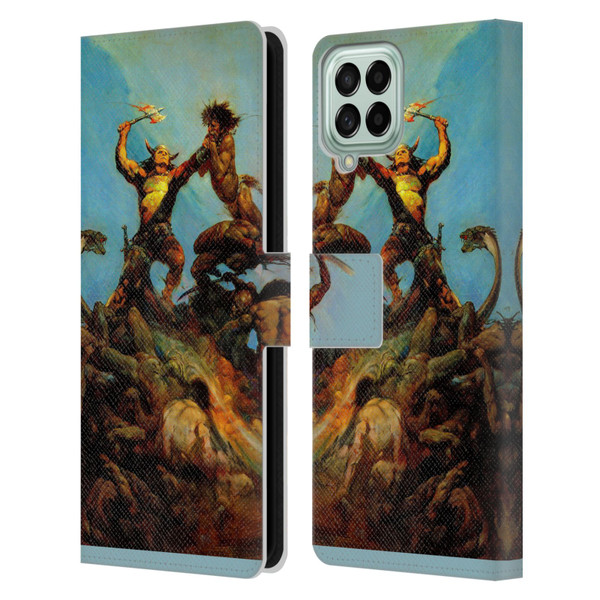 Frank Frazetta Fantasy Indomitable Leather Book Wallet Case Cover For Samsung Galaxy M53 (2022)