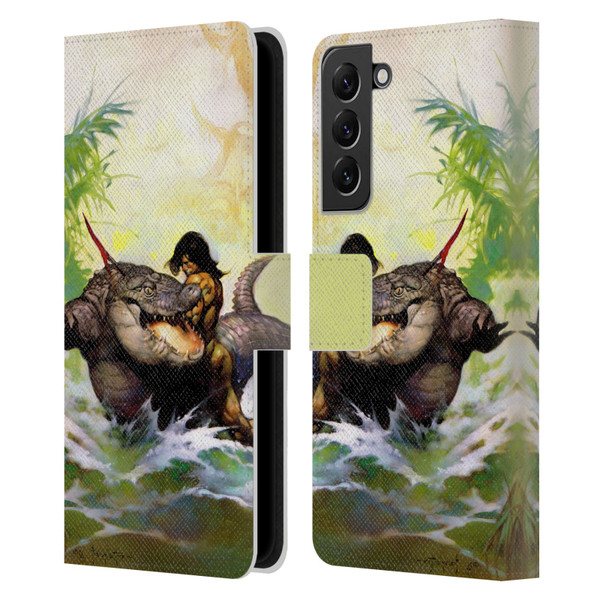 Frank Frazetta Fantasy Monster Out Of Time Leather Book Wallet Case Cover For Samsung Galaxy S22+ 5G