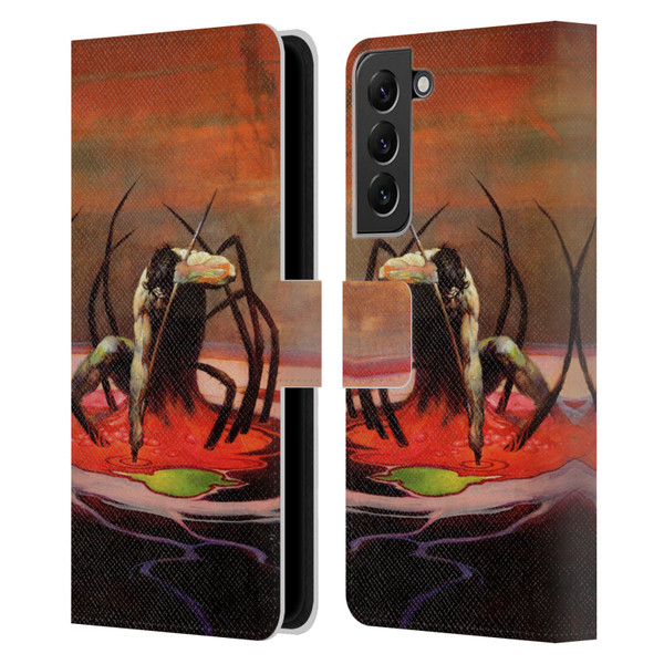 Frank Frazetta Fantasy The Spider King Leather Book Wallet Case Cover For Samsung Galaxy S22+ 5G