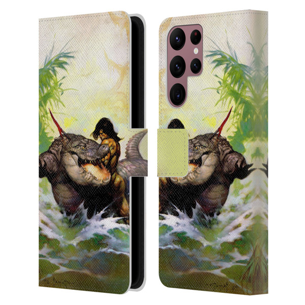 Frank Frazetta Fantasy Monster Out Of Time Leather Book Wallet Case Cover For Samsung Galaxy S22 Ultra 5G