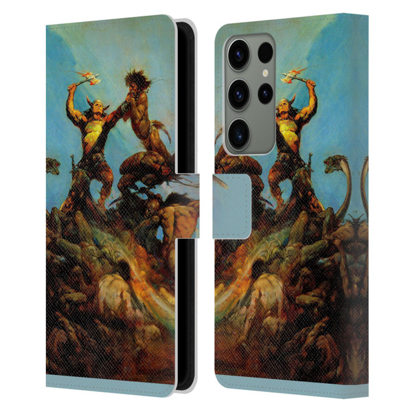 Frank Frazetta Fantasy Indomitable Leather Book Wallet Case Cover For Samsung Galaxy S23 Ultra 5G
