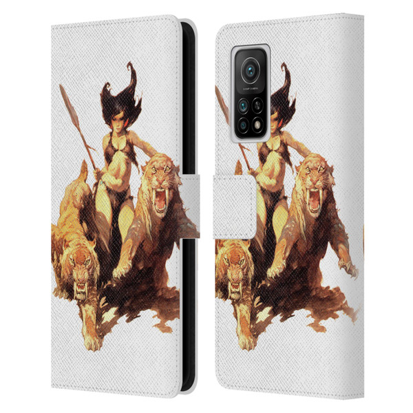 Frank Frazetta Fantasy The Huntress Leather Book Wallet Case Cover For Xiaomi Mi 10T 5G