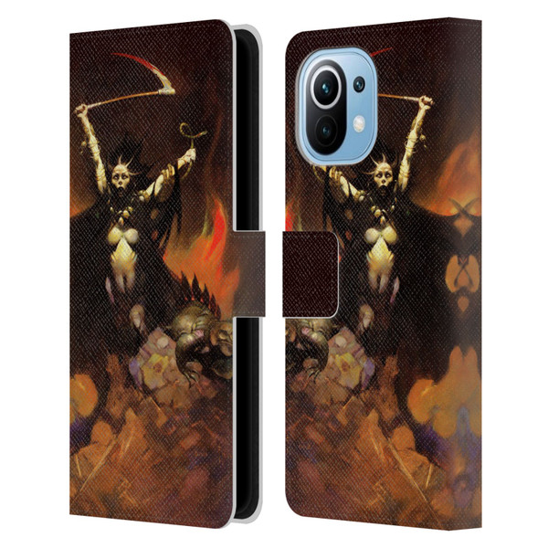 Frank Frazetta Fantasy Woman With A Scythe Leather Book Wallet Case Cover For Xiaomi Mi 11