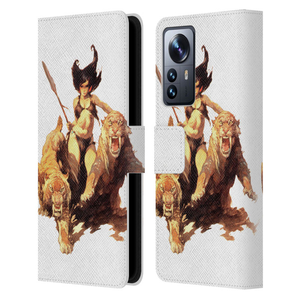 Frank Frazetta Fantasy The Huntress Leather Book Wallet Case Cover For Xiaomi 12 Pro