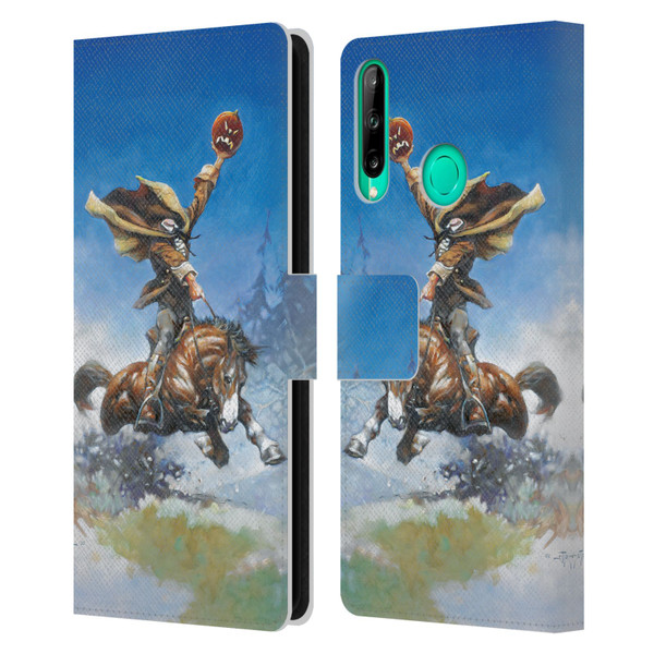 Frank Frazetta Medieval Fantasy Headless Horseman Leather Book Wallet Case Cover For Huawei P40 lite E
