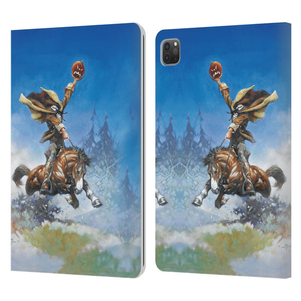 Frank Frazetta Medieval Fantasy Headless Horseman Leather Book Wallet Case Cover For Apple iPad Pro 11 2020 / 2021 / 2022