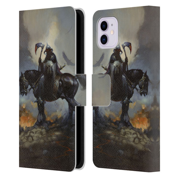 Frank Frazetta Medieval Fantasy Death Dealer Leather Book Wallet Case Cover For Apple iPhone 11