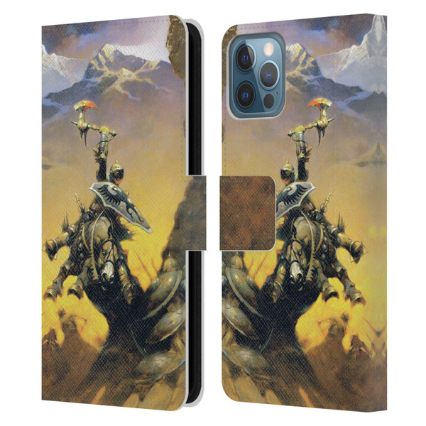 Frank Frazetta Medieval Fantasy Eternal Champion Leather Book Wallet Case Cover For Apple iPhone 12 / iPhone 12 Pro