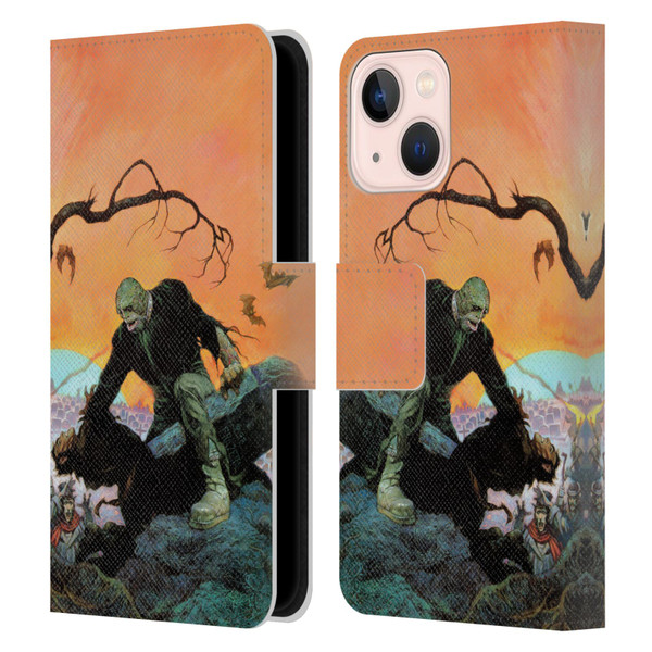 Frank Frazetta Medieval Fantasy Zombie Leather Book Wallet Case Cover For Apple iPhone 13 Mini
