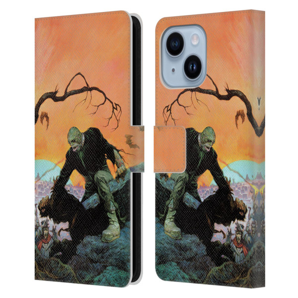 Frank Frazetta Medieval Fantasy Zombie Leather Book Wallet Case Cover For Apple iPhone 14 Plus