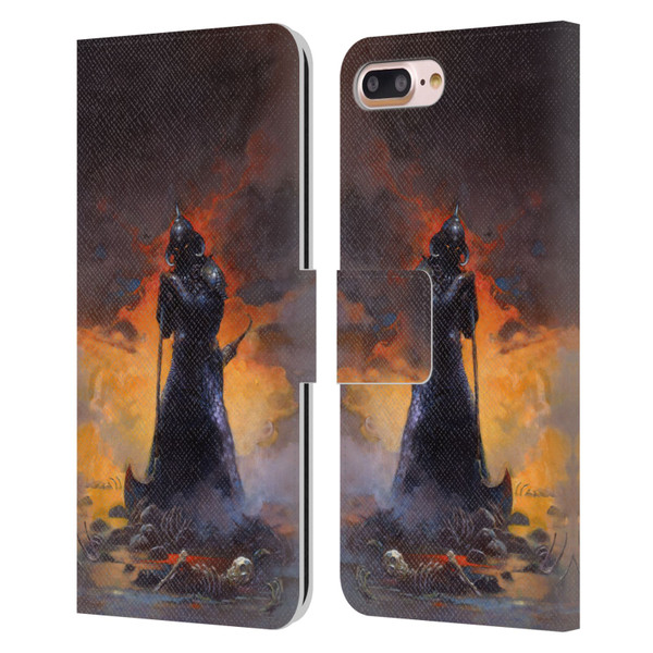 Frank Frazetta Medieval Fantasy Death Dealer 3 Leather Book Wallet Case Cover For Apple iPhone 7 Plus / iPhone 8 Plus