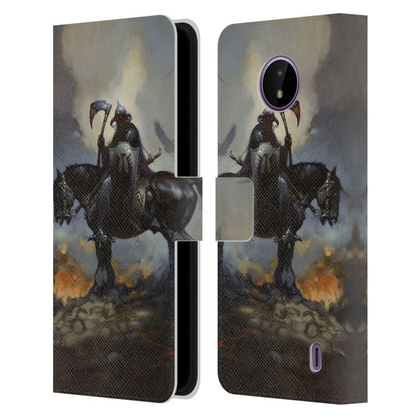 Frank Frazetta Medieval Fantasy Death Dealer Leather Book Wallet Case Cover For Nokia C10 / C20