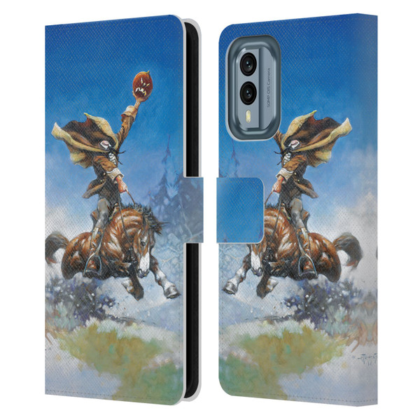 Frank Frazetta Medieval Fantasy Headless Horseman Leather Book Wallet Case Cover For Nokia X30