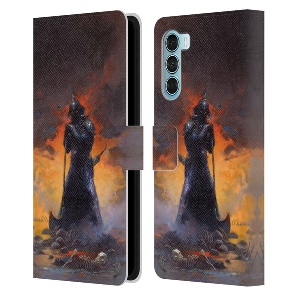 Frank Frazetta Medieval Fantasy Death Dealer 3 Leather Book Wallet Case Cover For Motorola Edge S30 / Moto G200 5G