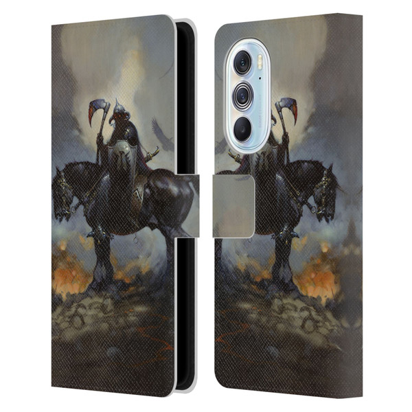 Frank Frazetta Medieval Fantasy Death Dealer Leather Book Wallet Case Cover For Motorola Edge X30