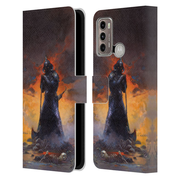 Frank Frazetta Medieval Fantasy Death Dealer 3 Leather Book Wallet Case Cover For Motorola Moto G60 / Moto G40 Fusion