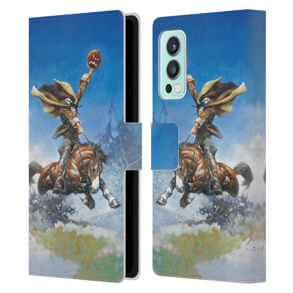 Frank Frazetta Medieval Fantasy Headless Horseman Leather Book Wallet Case Cover For OnePlus Nord 2 5G