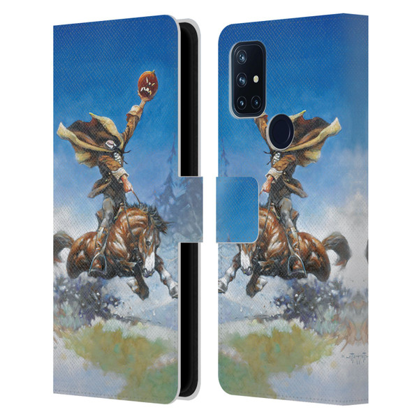 Frank Frazetta Medieval Fantasy Headless Horseman Leather Book Wallet Case Cover For OnePlus Nord N10 5G