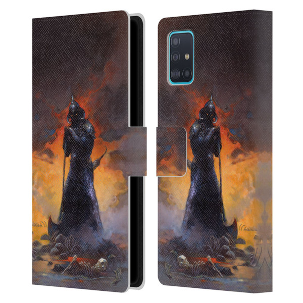 Frank Frazetta Medieval Fantasy Death Dealer 3 Leather Book Wallet Case Cover For Samsung Galaxy A51 (2019)