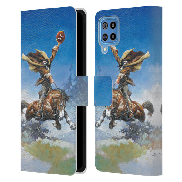 Frank Frazetta Medieval Fantasy Headless Horseman Leather Book Wallet Case Cover For Samsung Galaxy F22 (2021)
