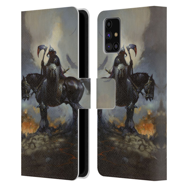 Frank Frazetta Medieval Fantasy Death Dealer Leather Book Wallet Case Cover For Samsung Galaxy M31s (2020)