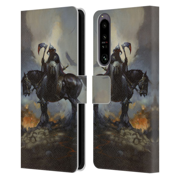 Frank Frazetta Medieval Fantasy Death Dealer Leather Book Wallet Case Cover For Sony Xperia 1 IV