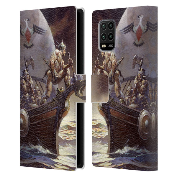 Frank Frazetta Medieval Fantasy Kane on Golden Sea Leather Book Wallet Case Cover For Xiaomi Mi 10 Lite 5G