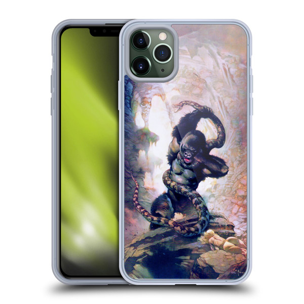 Frank Frazetta Fantasy Gorilla With Snake Soft Gel Case for Apple iPhone 11 Pro Max