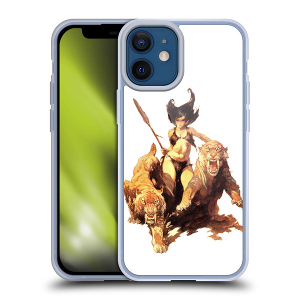 Frank Frazetta Fantasy The Huntress Soft Gel Case for Apple iPhone 12 Mini