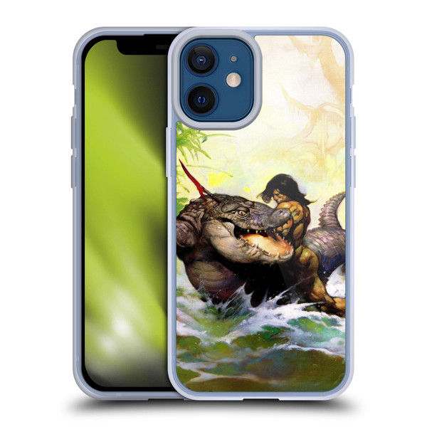 Frank Frazetta Fantasy Monster Out Of Time Soft Gel Case for Apple iPhone 12 Mini